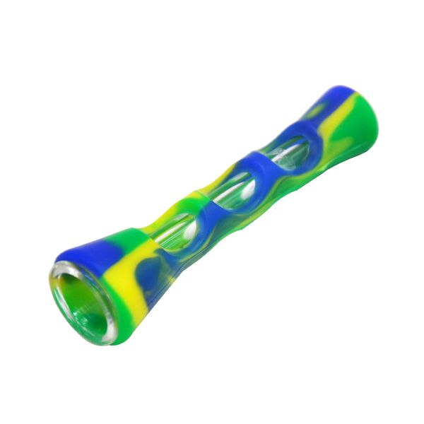 

Стекло Силикон Один горькой Труба табака Herb Пьянящего Straight Тип труба шланг 87mm мундштук Tobacco стекла Мини DHL