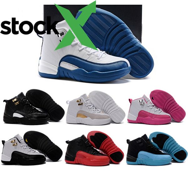 

дети 12 обувь дети jordon баскетбольная обувь мальчик девочка 12s ovo французский синий мастер такси крылья розовая спортивная обувь малышей, Black