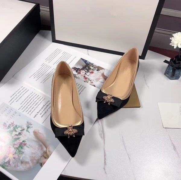 

2020heels high pump with bee fashion dress shoes pointed toe girls women luxury price beige black