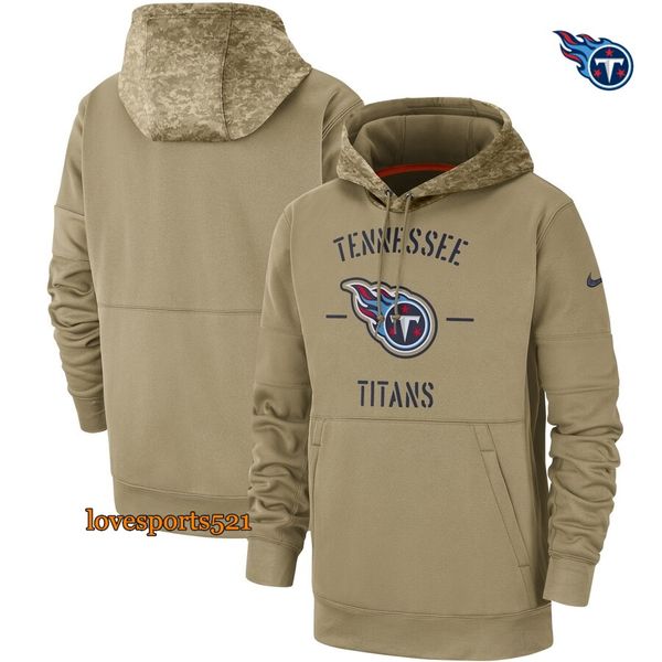 

2019 mens women youth tennessee titans nfl nike tan vintage sweatshirt salute to service sideline therma pullover hoodie, Blue;black