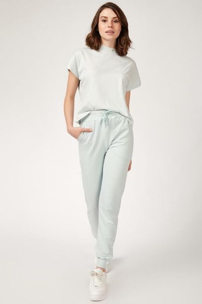 

happiness ist. women bottom knitting tracksuit set, Black;blue