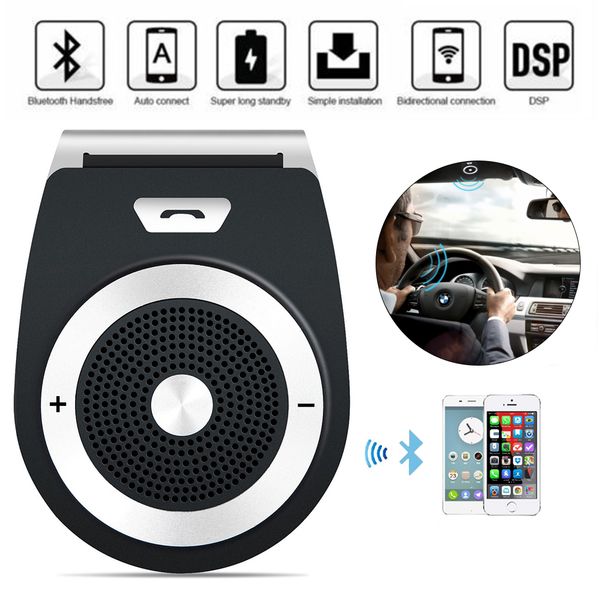 

portable car bluetooth kit handscalls noise reduction bluetooth 4.1 edr wireless receiver speakerphone clip sun visor