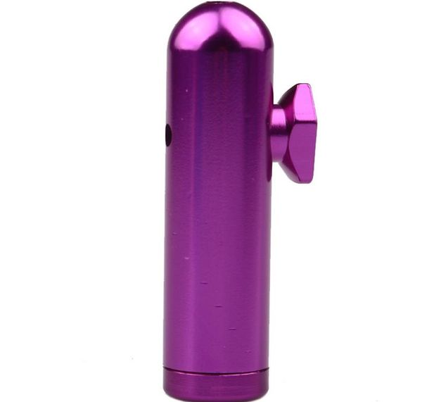 

aluminum bottle shaped pipe round alloy with head bullet snuff mini-portable metal dpors