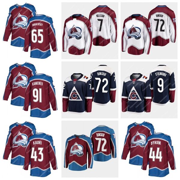 

72 joonas donskoi andre burakovsky colorado avalanche nazem kadri nathan mackinnon gabriel landeskog mikko rantanen ian cole samuel girard, Black;red