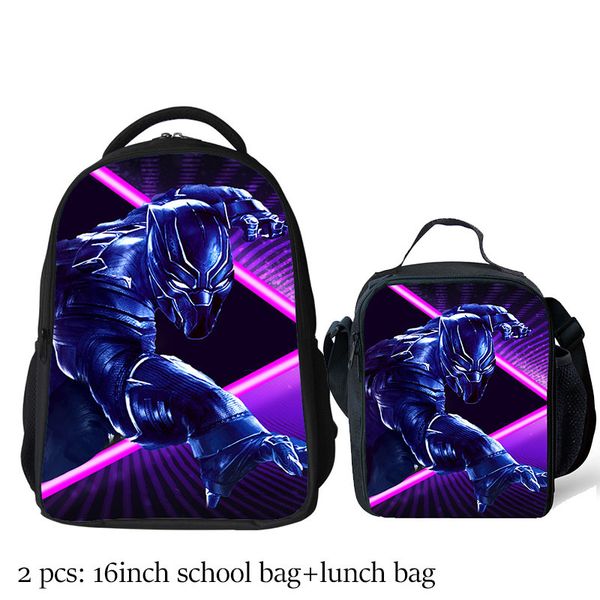 black panther backpack and lunch bag