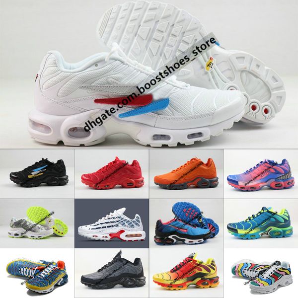 

2020 new original tn shoes new designs fashion men breathable mesh tn plus chaussures requin sports trainers shoes, Black