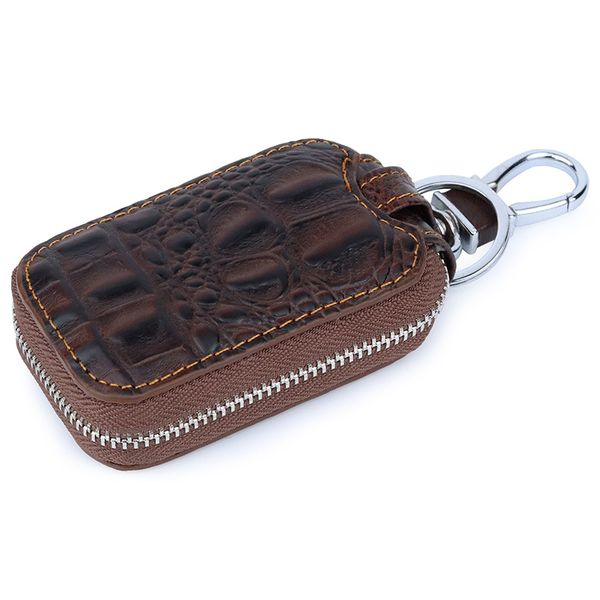 

fashion men genuine leather crocodile pattern car key holder ring purse keychain wallets bag case cover for boys coin, Red;blue