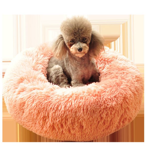 

round plush dog sleeper nest sofa small medium dogs bed cat litter cattery mattress warm puppy cushion kennel petshop products
