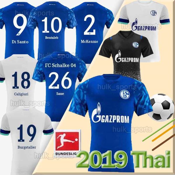 

19 20 fc schalke 04 soccer jersey bentaleb 2019 2020 schalke caligiuri football shirt kutucu burgstaller mckennie fuÃball-trikot, Black;yellow