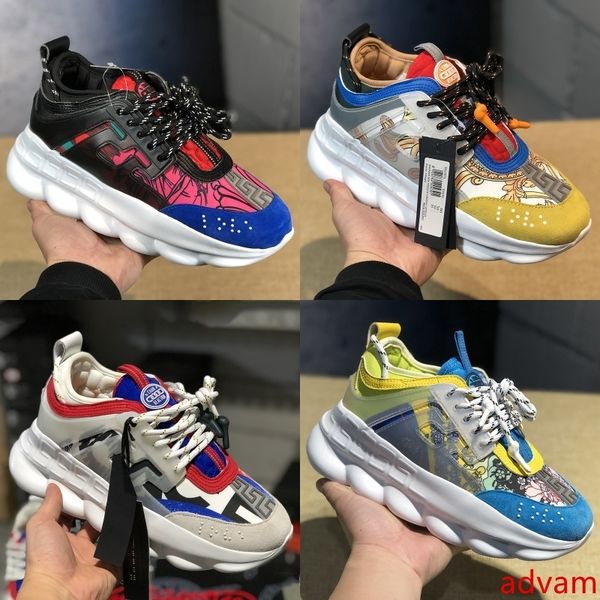 

платформа роскошные туфли цепная реакция кроссовки для мужчин женщин топ chainz красный цветочный зашнуровать модельер обувь повседневные са