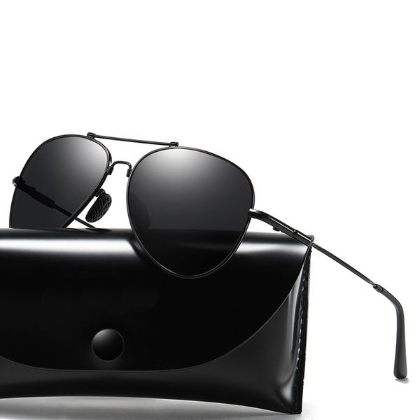 

mengtycei luxury polarized sunglasses for men and women uv-resistant metal memory frame driver driving sun glasses wd201905, White;black