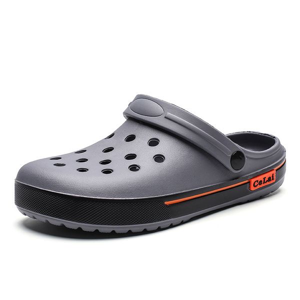

cross border selling porous shoes ultra-light students garden shoes 19 summer dual purpose breathable pvc sandals men's outd, Black