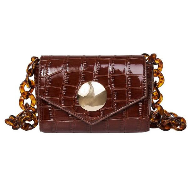 

fashion women crossbody waist bag shoulder large chain stone handbag phone bag bolsa feminina bags for women 2020 crossbody #30