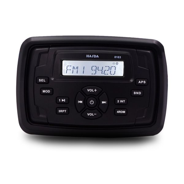 

hasda waterproof marine radio audio boat audio motorcycle receiver rv car bluetooth sound system fm am usb square mp3 player