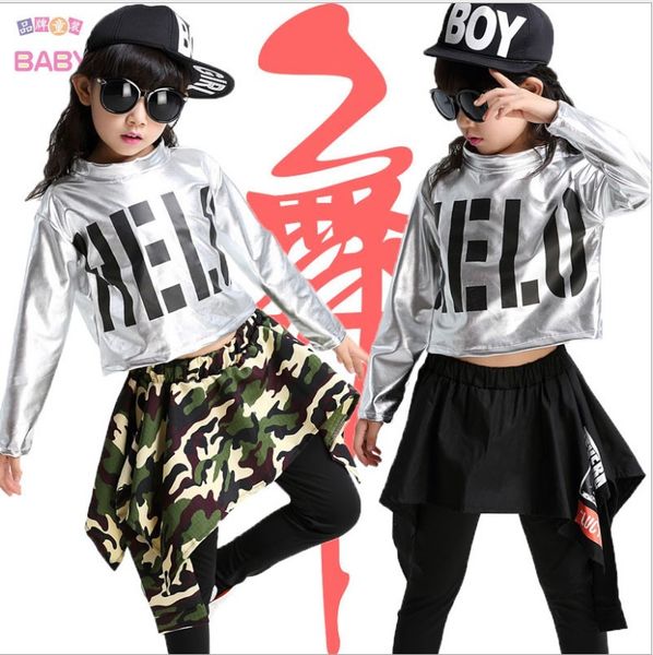 

бальные платья сальса юбки взрослых дети танцуют костюмы для детей серебристой джаз хип-хоп костюмы танца юбки одежды брюки костюма, Black;red