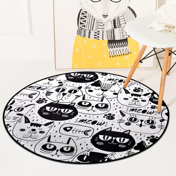 

simple northern european-style geometric ins round carpet bedroom living room coffee table room basket garden blanket computer chair mat