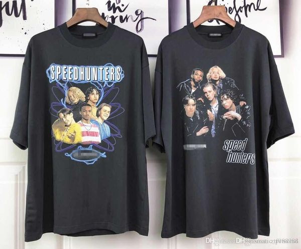 

19ss хип-хоп streetwear speedhunters негабаритные футболка мужчины женщины серый top tee summer style футболка тройник, White;black