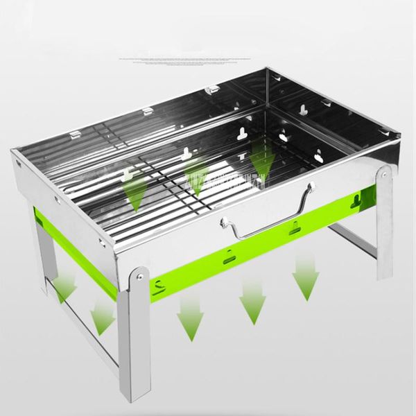 

new arrival outdoor stainless steel grill, bbq b35 ,portable household charcoal stove for 3 to 6 people environmental bbq oven