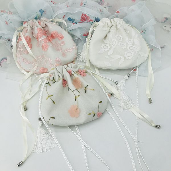 

ancient bag chinese style european root yarn lace cloth bag daily tassel messenger portable female