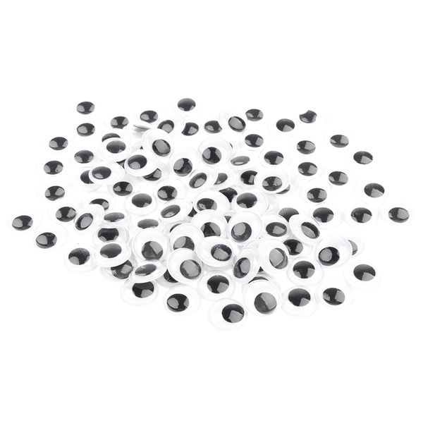 

100pcs/ pack diy round self-adhesive wiggly googly eyes for doll toy