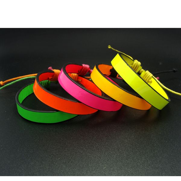 

2019 new neon leather bracelet jewelry selling design wholesale price, Golden;silver