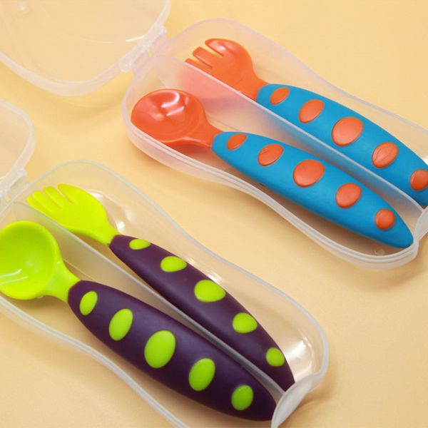 

baby spoon and fork feeding kids utensils child fork baby cutlery for children bpa baby things feeder gadget toddler spoon