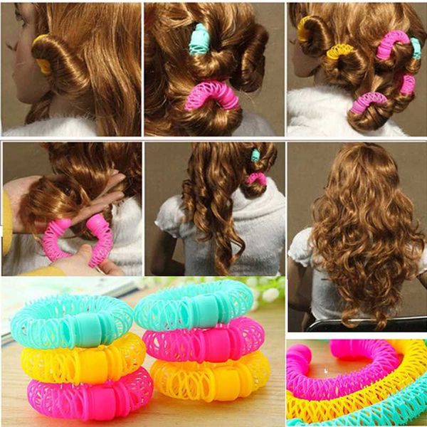 

8/16pcs hair rollers curlers hairdressing curler diy design hair curling styling tool women girls salon accessories at home, Brown