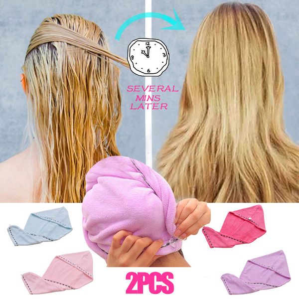 

2/4pcs magic microfiber hair fast dryer towel super absorbent microfiber drying hair towel dry bath wrap bathing tool z1209