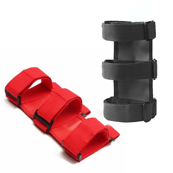 

1pc red black car roll bar fire extinguisher auto fixed holder car styling for automobile interior safety nylon straps