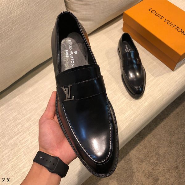 

2019 elegant men's social shoes italian leather shoes men office shoes men velvet loafers luxury dress shoe blue black eur size 38-45