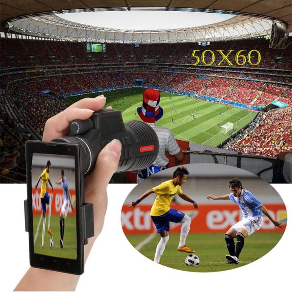 

50x60 телескоп прибор ночного видения зум оптический высокой мощности hd объектив монокулярный телескоп подходит для телефонов штатив наружн