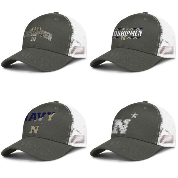 

maryland navy midshipmen football wordmark marble print logo army-green for men and women trucker cap ball cool fitted cute mesh hats, Blue;gray