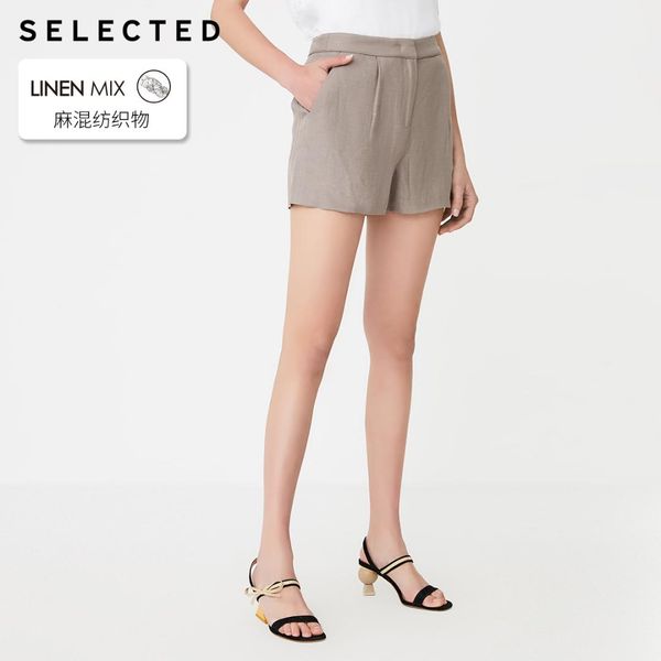 

selected women's summer pure color regular fit shorts s|4192sh506, White;black