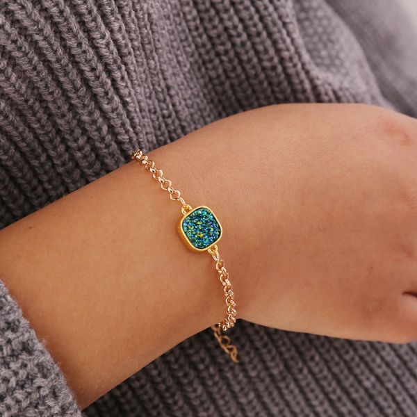 

ornaments noctilucent blue concise bracelet posimi second joker personality hand decorate, Golden;silver