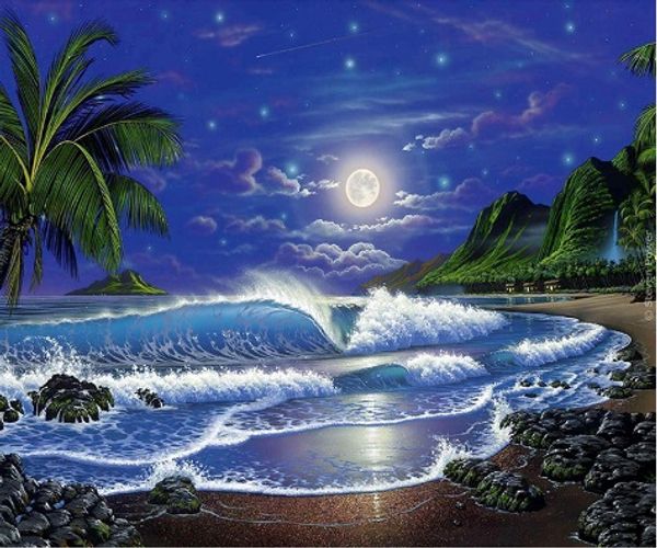 

full square / round drill 5d diy алмазная живопись "луна" вышивка крестом мозаика home decor искусство опыт игрушки подарок a0564