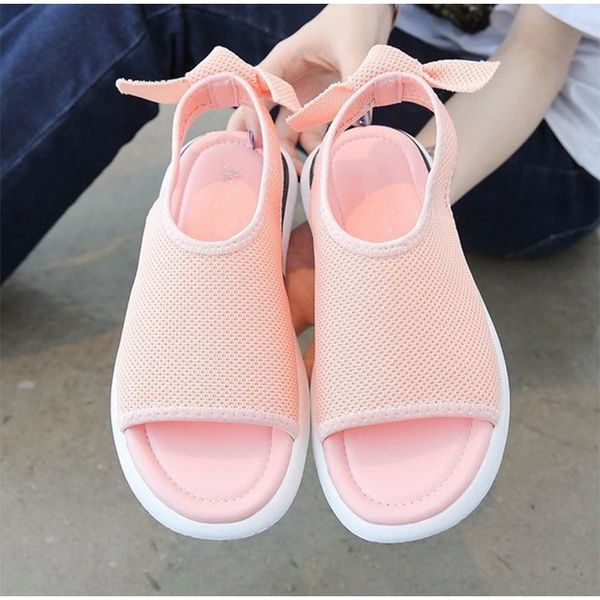 

2020 summer women flat sandals peep toe mesh fabric sandal bowtie female flat shoes slip on fashion comfort casual footwear, Black