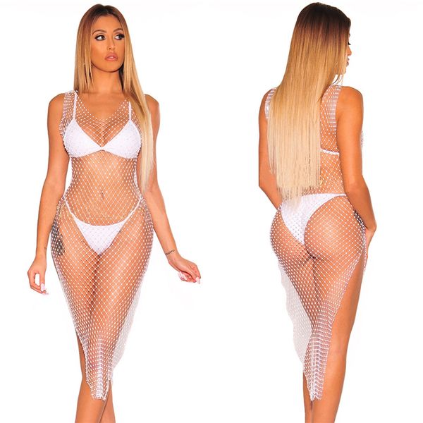 

еѬнй белй Ѭоконй glorious Ѭаз net see through side split short пла summer beach пђловеѬ бикин, White;black