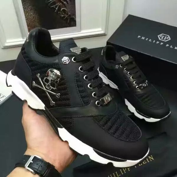 

2019 men pp de igner luxury leather neaker ca ual hoe men neaker runner kull running flat with box and du t bag