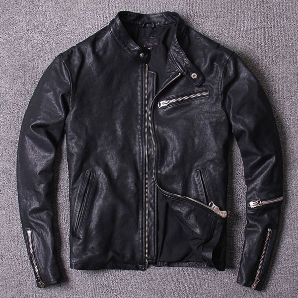 2019 Vintage And Washing Knead Skin Graft Coat Japanese Retro Leather Jacket Stand Collar Genuine Of Sheepskin From Sandra Studios 128 84