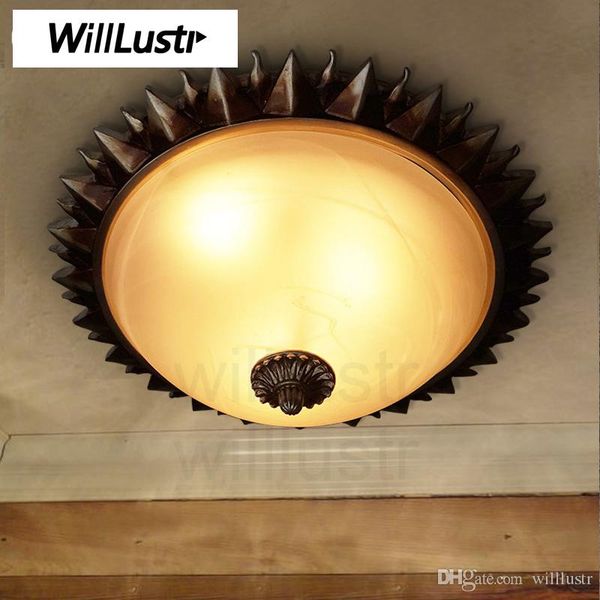 

willlustr roman glass ceiling lamp glass shade lighting porch foyer bedroom loft mediterranean europe roman sun flushmount light