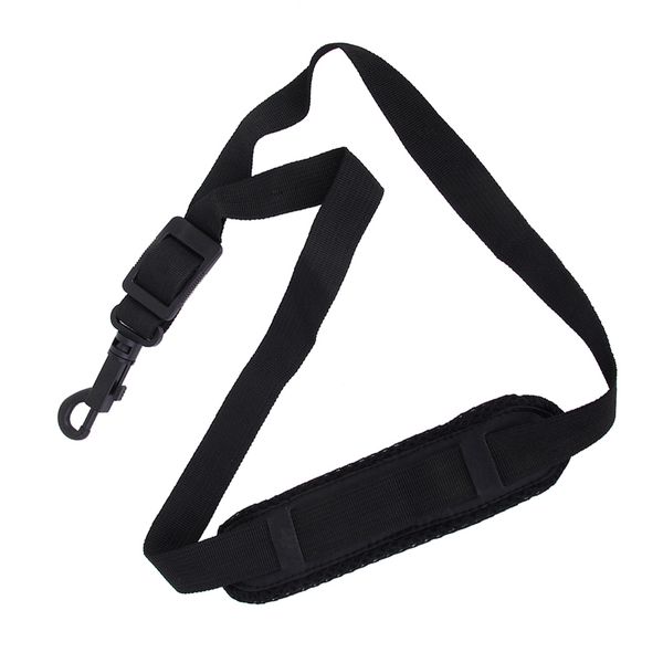

black adjustable padded saxophone sax neck strap with plasitc snap hook