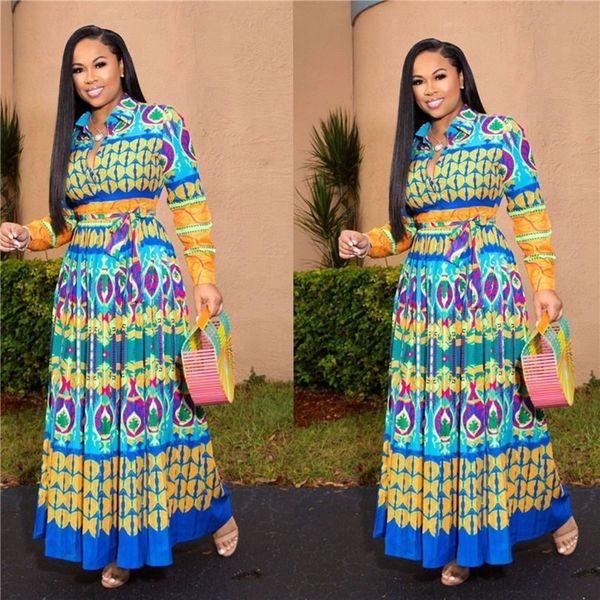 

african dresses for women robe africaine 2020 african clothing dashiki fashion print cloth long maxi dress africa clothing, Red