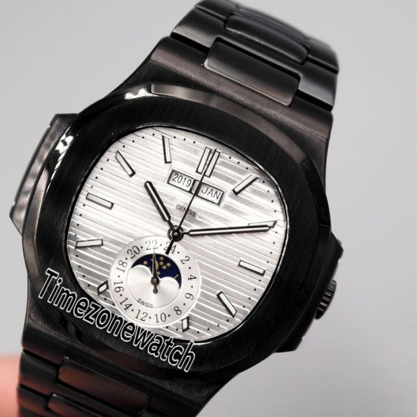 

Новый Nautilus 5726/1 PVD Стальной Корпус Серебро Текстура Циферблат Вечный Календарь Moon