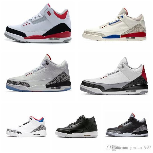 

j003ma 2019 new 3s pure white 3 mens basketball shoes tinker katrina jth throw linell chicago og royal black cement designer sneakers