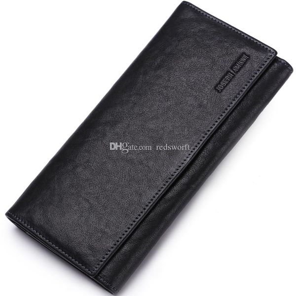

wholesale authentic men wallet long genuine leather soft leather wallet men fashion large capacity inside zipper purse card holders, Red;black