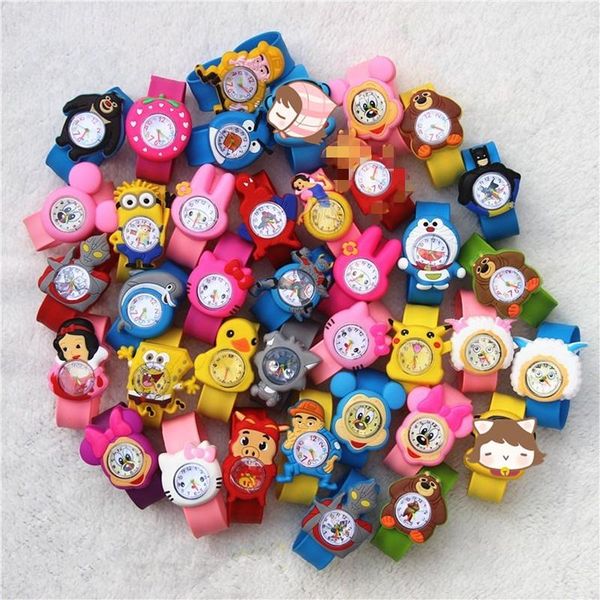 

children's watches 3d cartoon toys lovely gift anime patted wristwatch anime patted watch silicone strap child quartz watch lhtmi, Blue