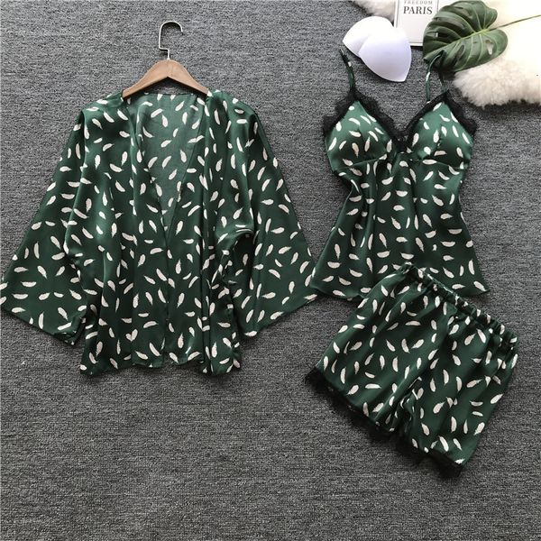 

женщины пижама сексуальное белье качество хорошо с pad nightdress бретели шорты robe 3 шт набор женщина sexy кружева пижаме женщина пижамы, Black;red