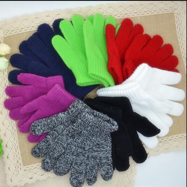 

winter gloves kids 3-7 year children acrylic 2 pair, Blue;gray