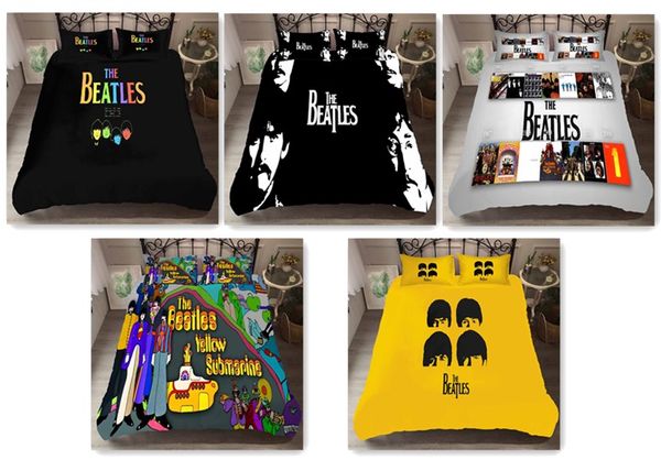 

band rock beatles 3d комплект постельного белья с принтом пододеяльник набор простыней, твин, полный, королева, король