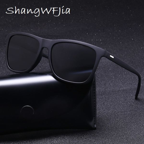 

new polarized sunglasses men square sun glasses brand designer uv400 protection shades hombre glasses driver, White;black